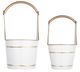 A & B Home 2-Piece White Basket Set-3