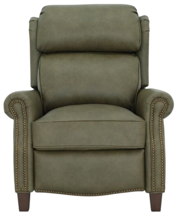 BarcaLounger® Meade Oasis Olive Leather Manual Recliner-3