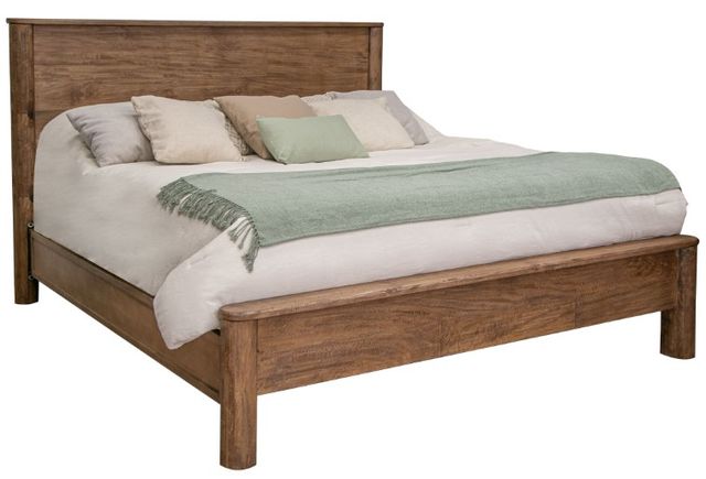 International Furniture Direct Olimpia Natural Queen Panel Bed-0