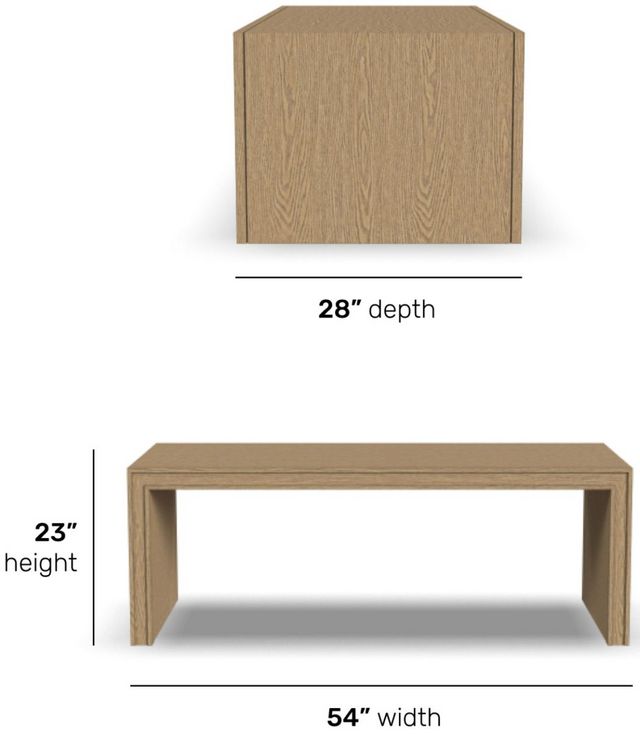 Flexsteel® Waterfall Oak Rectangular Coffee Table-5