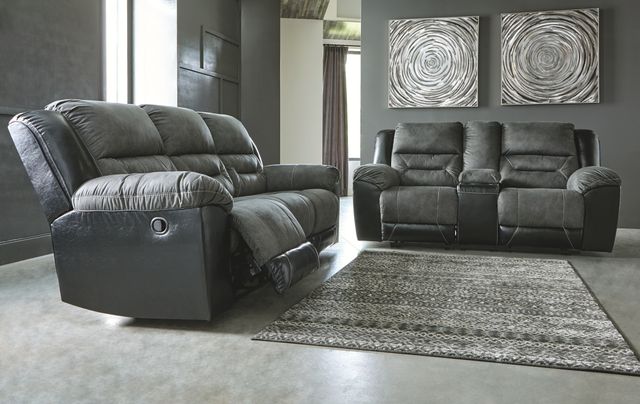 Signature Design by Ashley® Earhart Slate Reclining Sofa-4