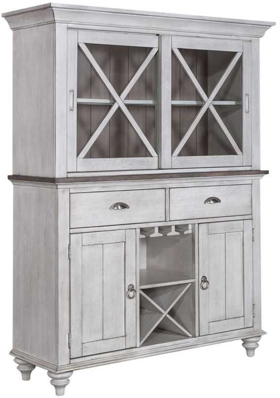 Liberty Furniture Ocean Isle Antique White/Weathered Pine Hutch and Buffet-0