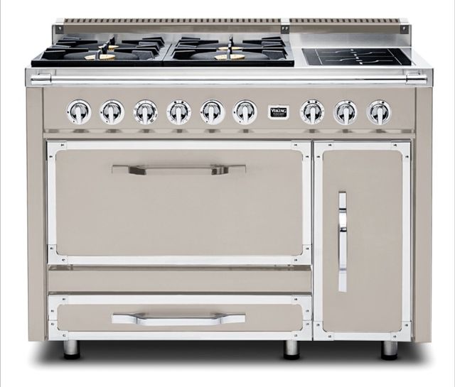 Viking® Tuscany 48" Pacific Grey Dual Fuel Pro-Style Dual Fuel Natural Gas Range-0