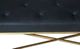 A & B Home Black/Gold Foam Ottoman with Steel Base-1