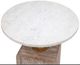 Bassett Mirror Holt White Accent Table with Beige Base-2