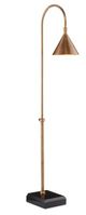 Currey & Company Vision Vintage Brass/Black Floor Lamp-0