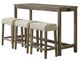Okie Bar Console with 3 Stool Set-2
