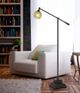 Cal® Lighting & Accessories Brandon Dark Bronze Metal Floor Lamp-1