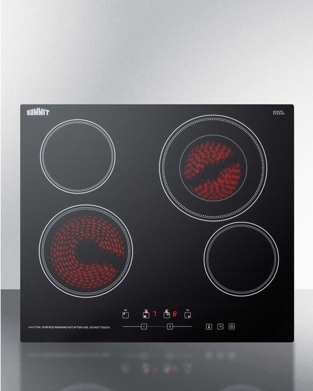 Summit® 24" Black Electric Cooktop-1