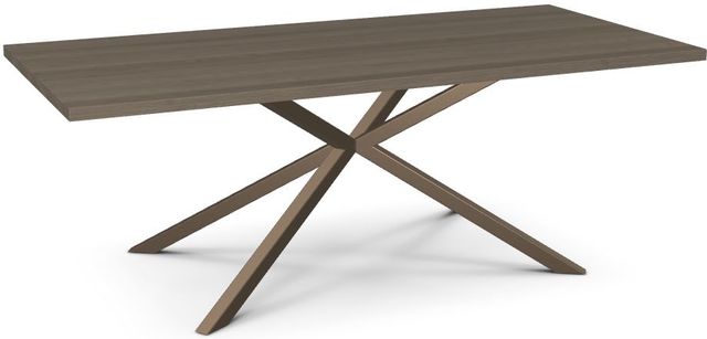 Amisco Customizable Asterisk Ash 84" Rectangular Table with Metal Stand-0