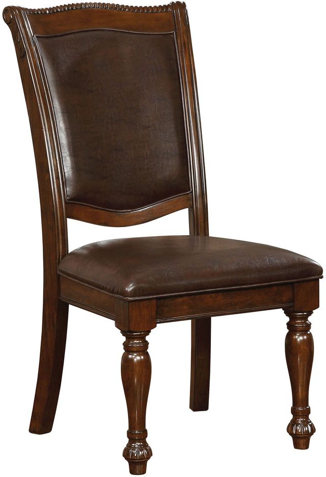 Furniture of America® Alpena 2-Piece Brown Cherry/Espresso Dining Side Chair Set-0
