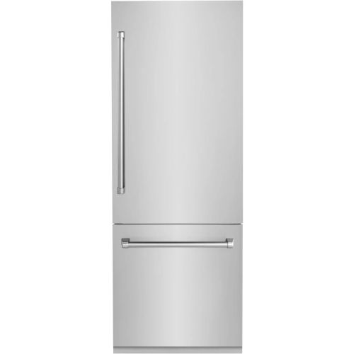ZLINE 30" 16.1 Cu. Ft. Stainless Steel Counter Depth Bottom Freezer Refrigerator