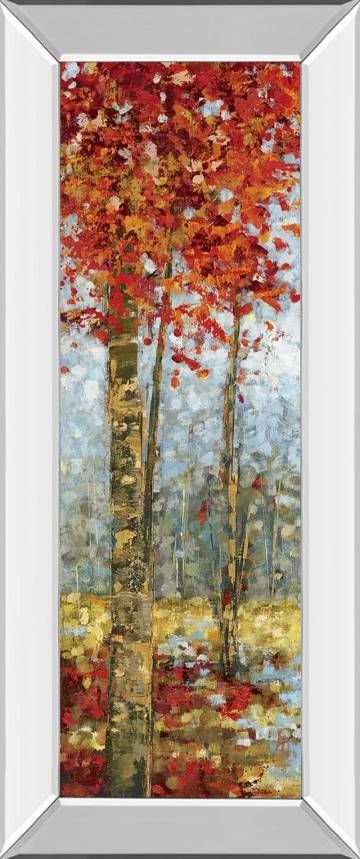 Classy Art Crimson Woods I by Carmen Dolce Mirrored Frame Wall Art-0