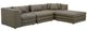 Moe's Home Collection Lowtide Nook 4-Piece Stone Tweed Modular Sectional and Ottoman-0