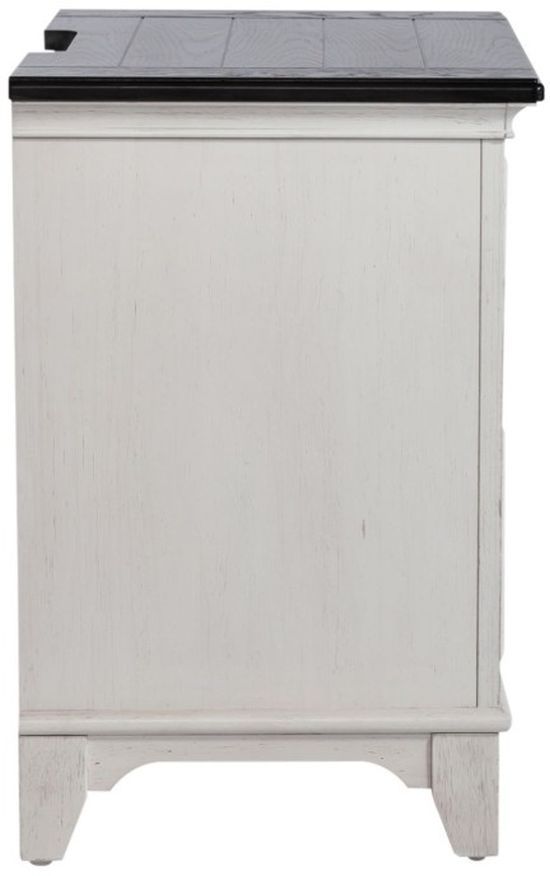 Liberty Furniture Allyson Park Charcoal/Wirebrushed White Nightstand with Charging Station-4
