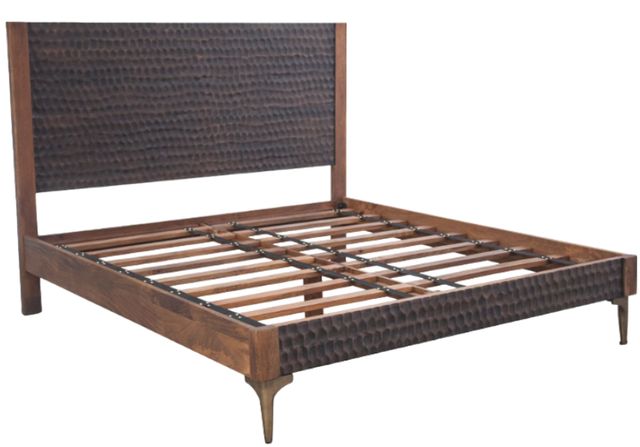 Home Trends & Design Santa Cruz Antique Bronze/Brown King Panel Bed-0