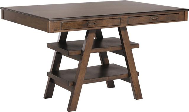 Coaster® Dewey 5-piece Brown/Walnut Counter Height Dining Set-1