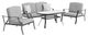 Furniture of America® Adele 5-Piece Black Black/Gray Polyspun Fabric/Steel Conversational Set-0