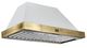 FORNO® Vittorio 48" White Wall Mounted Range Hood with Antique Brass Trim-1