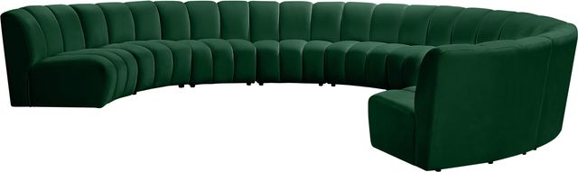 Meridian Furniture Infinity 9-Piece Green Velvet Modular Sectional-2
