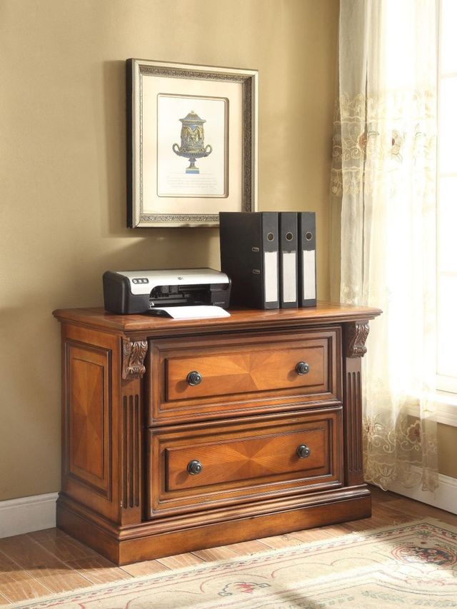 Parker House® Huntington Antique Vintage Pecan Filing Cabinet-1
