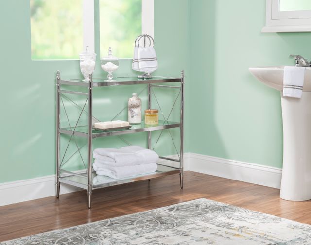 Linon Empire Chrome 3-Tiered Shelf-2