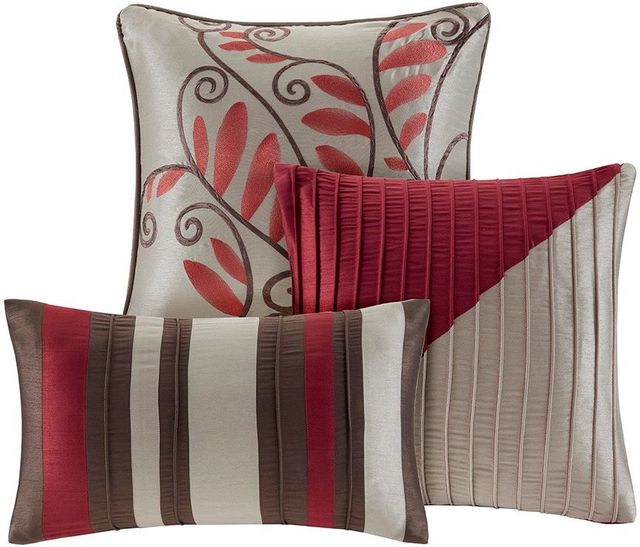 Olliix by Madison Park 7 Piece Red Queen Amherst Comforter Set-2