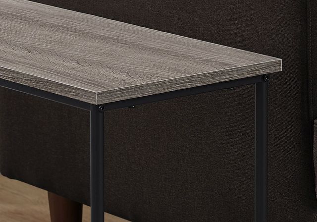 Monarch Specialties Inc. Dark Taupe Side Table with Metal Base-2