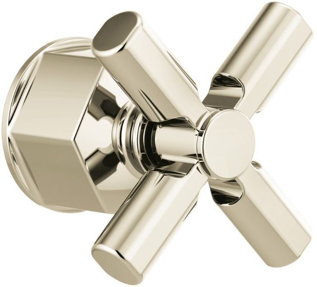 Brizo Invari® Brilliance® Polished Nickel Single-Handle Floor Mount Tub Filler Cross Handle Kit-0