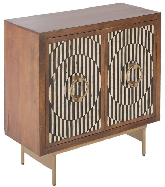 Jaipur Furniture Bone Inlay Riordan 2-Door Brown Cabinet-0