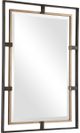Uttermost® Carrizo Distressed Rustic Bronze/Antiqued Gold Rectangle Mirror-3