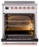 Ilve® Nostalgie II Noblesse 30'' White Pro Style Induction Range with Copper Trim-2