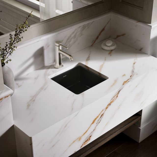 Kohler Verticyl® Black 13" Square Undermount Bathroom Sink-2