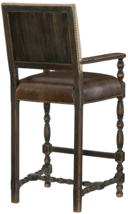 Hooker® Furniture Hill Country Comfort Black/Huntington Collis Dining Barstool-2