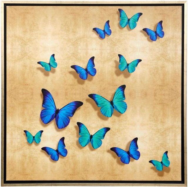 Stylecraft Butterflies Blue on Gold I Wall Art-0