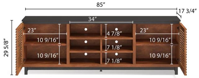 Legends Home Graceland Black/Bourbon 85" Console-3