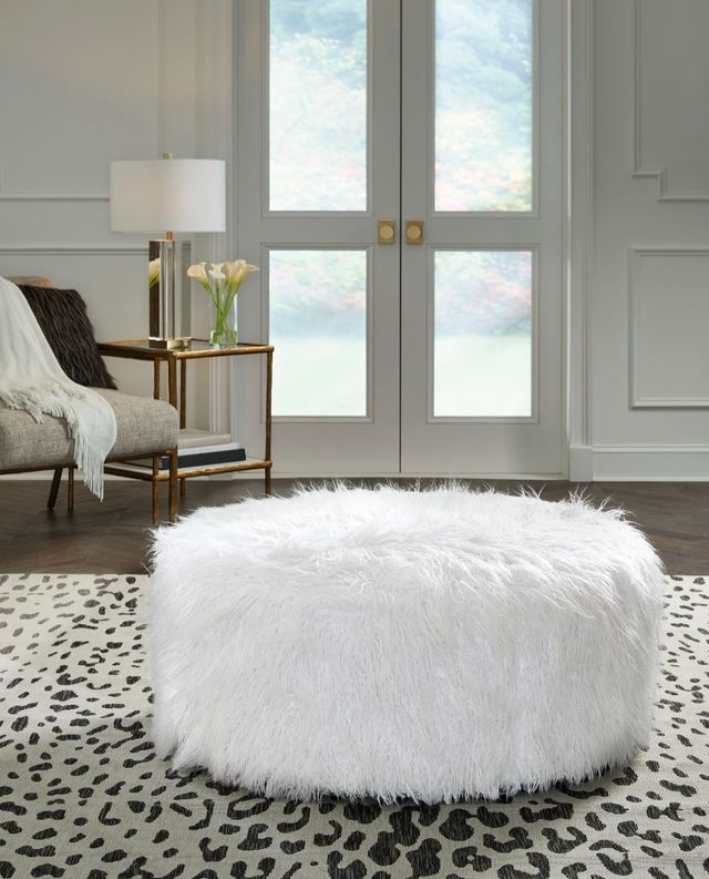Signature Design by Ashley® Galice White Oversized Accent Ottoman-2