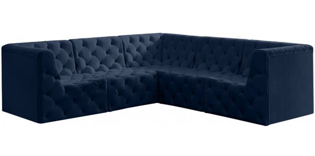 Meridian Furniture Tuft 5-Piece Navy Modular Sectional Set-0