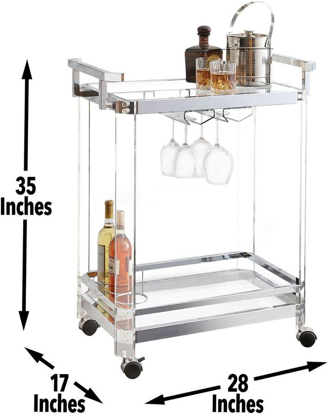 Steve Silver Co. Aerin Chrome Server Cart-2