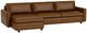 EQ3 Customizable Reva 2-Piece Leather Left-Arm Facing Storage Sofa Sectional and Chaise with Narrow Arm-0