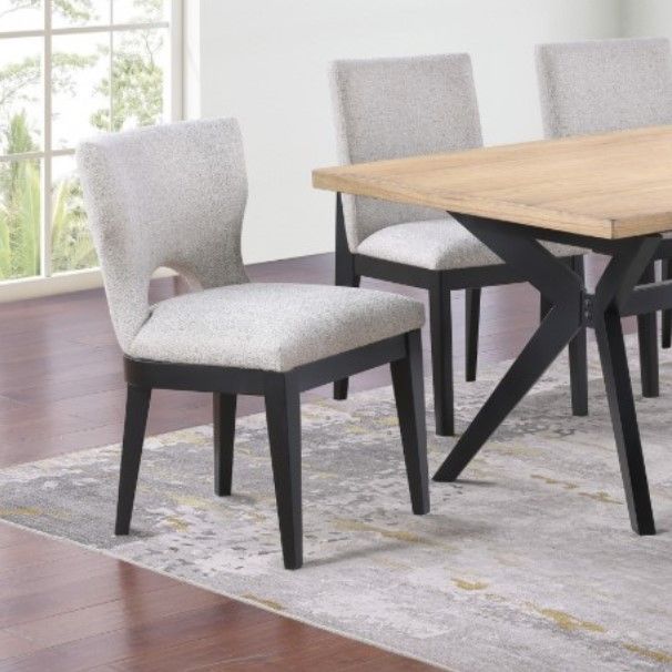 Winners Only® Oxford Beige Top Trestle Dining Table with Black Base-2