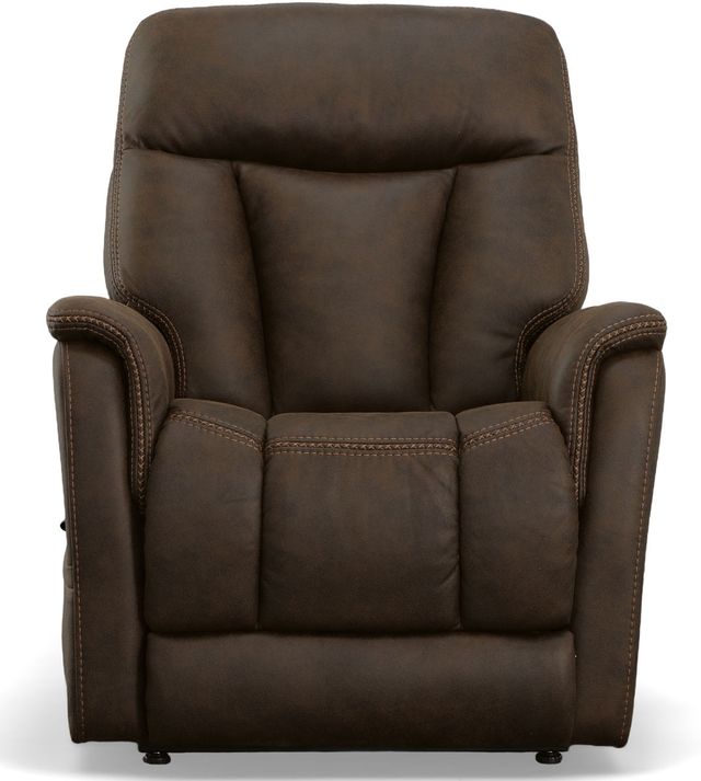 Flexsteel® Atlas Brown Power Lift Recliner with Power Headrest and Lumbar-1