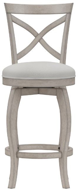 HH2 Home Ellendale Aged Gray Swivel Counter Stool-1