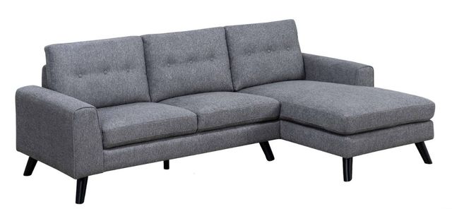 Mazin Furniture Evelyn 2-Piece Natural Gray Right-Arm Facing Loveseat Sectional and Chaise-0