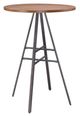 American Woodcrafters Filmore Golden Oak Pub Table with Slate Grey Base-0