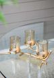A & B Home Twig Gold Luster Glass 3-Pillar Holder-4