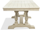 Riverside Furniture Aberdeen Weathered Worn White Dining Table Top and Base-2