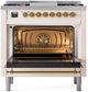 Ilve® Nostalgie II Series 36" Antique White Pro Style Dual Fuel Range-3