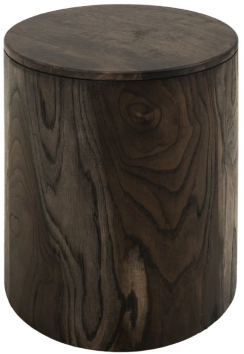 International Furniture Direct Balam Black Round Chairside Table-0