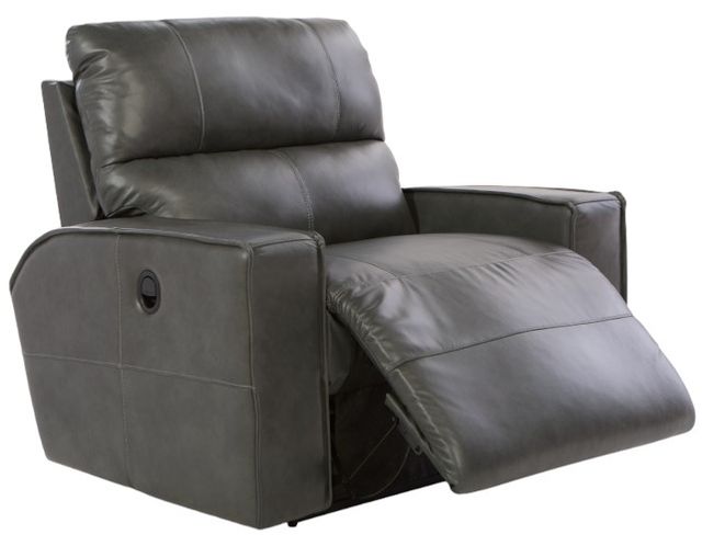La-Z-Boy® Maddox Slate Leather Manual Reclining Chair and a Half-1
